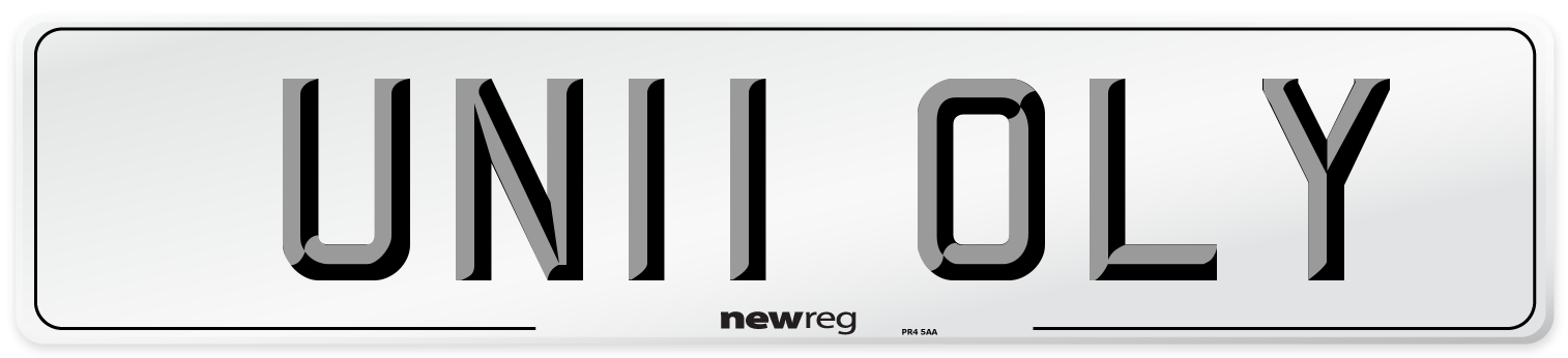 UN11 OLY Number Plate from New Reg
